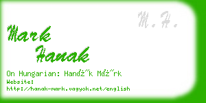 mark hanak business card